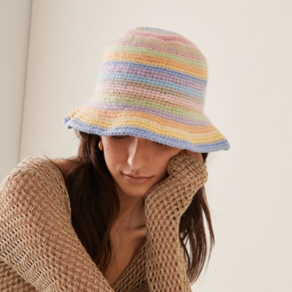 Acne Studios Kimma Crocheted Cotton Bucket Hat - Picture 1 of 3